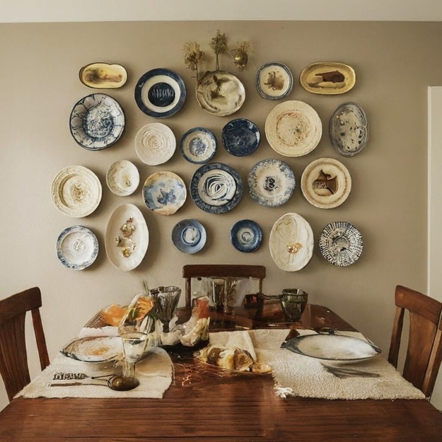 plate arrangements wall decoration