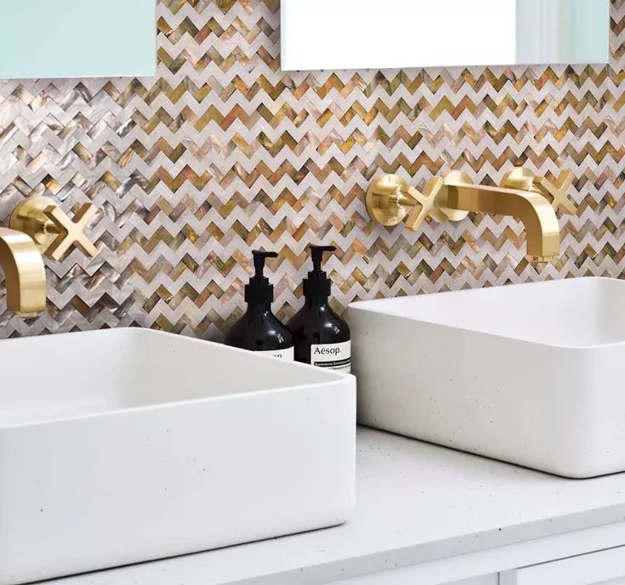 modern mosaic tiles bathroom design