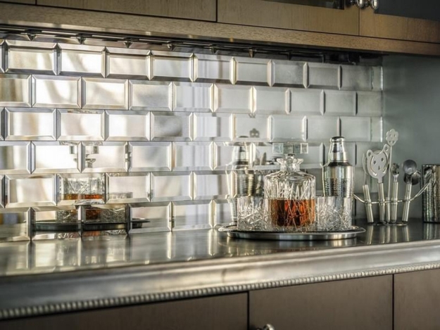 glass tiles modern kitchen wall designs