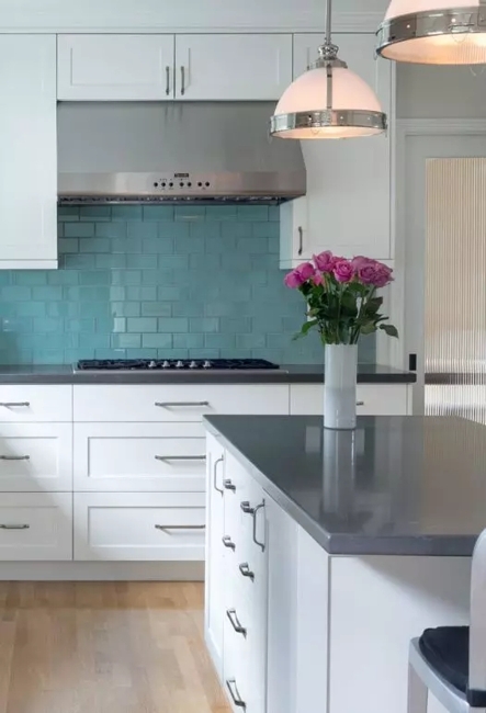 glass tiles modern kitchen wall designs