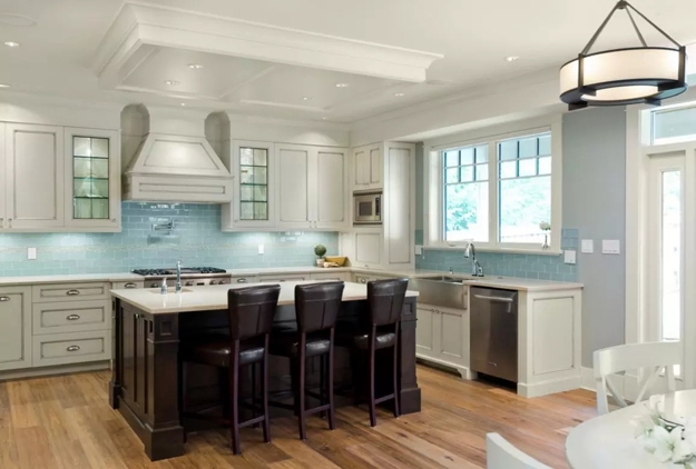glass tiles modern kitchen wall designs