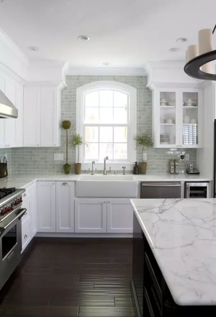 glass tiles modern kitchen wall designs