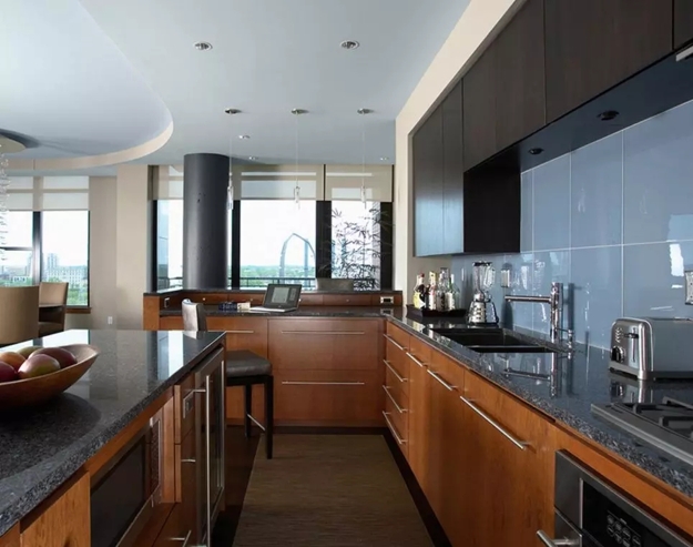 glass tiles modern kitchen wall designs