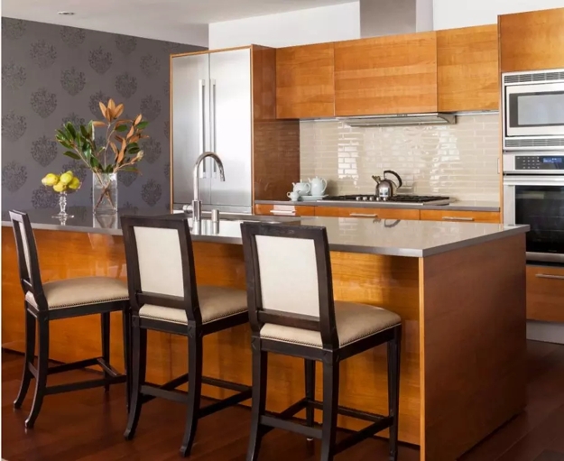 glass tiles modern kitchen wall designs