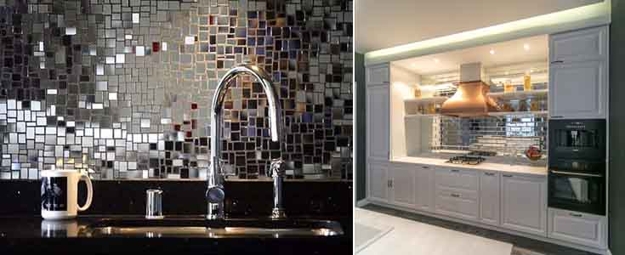glass tiles modern kitchen wall designs