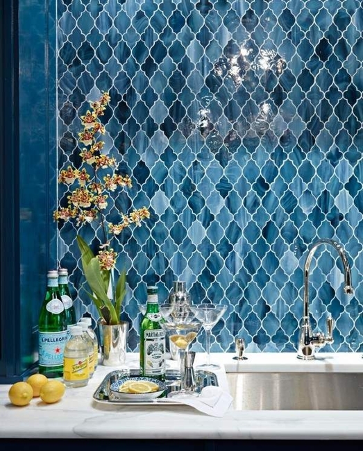blue wall tiles