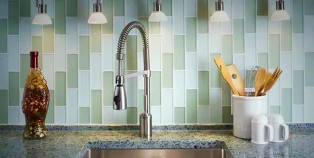 glass tiles modern kitchen wall designs