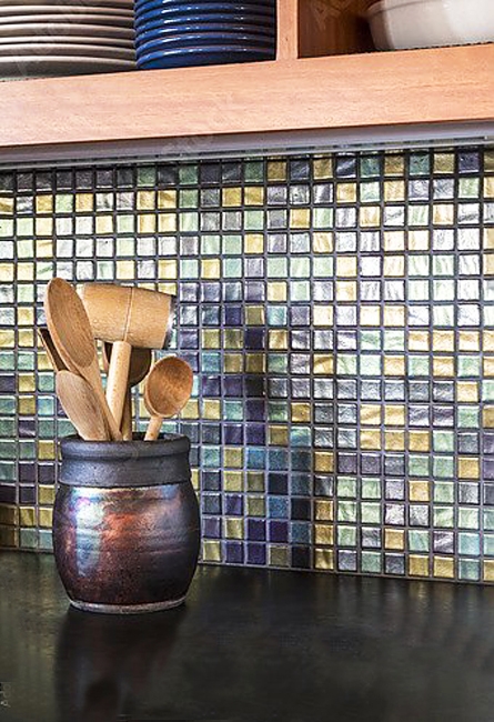 glass tiles modern kitchen wall designs