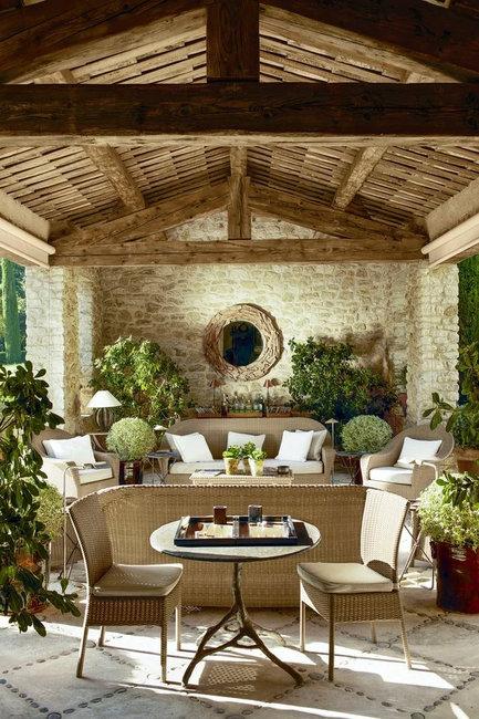 rustic wood ceiling beams