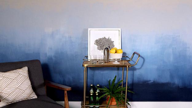 blue wall painting idea