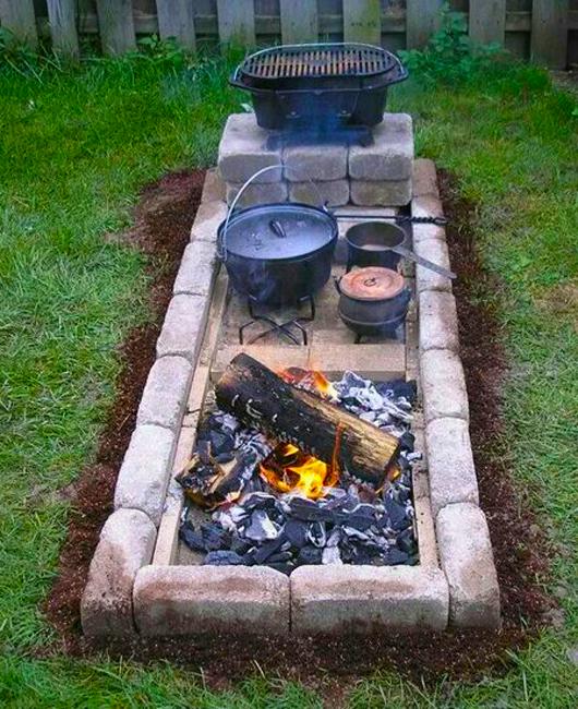 fire pit design cooking ideas