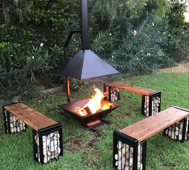 warm outdoor seating area backyard ideas
