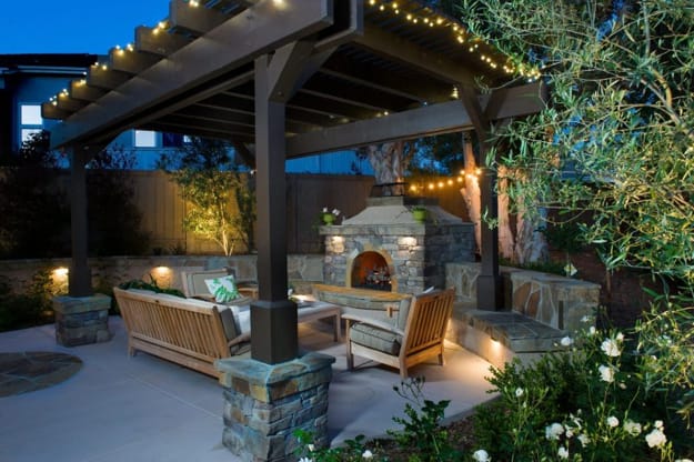 outdoor home spaces modern fireplaces