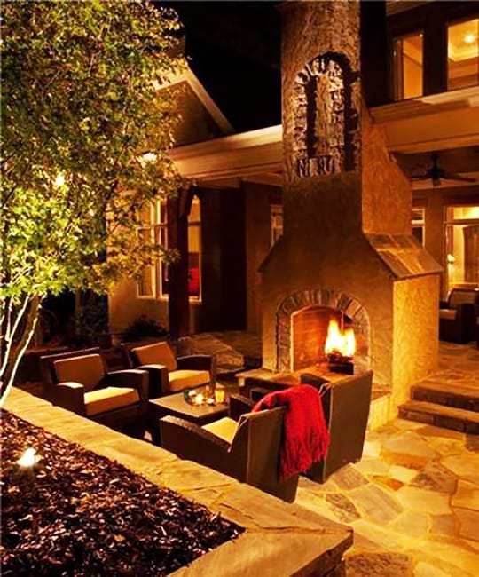 outdoor home spaces modern fireplaces