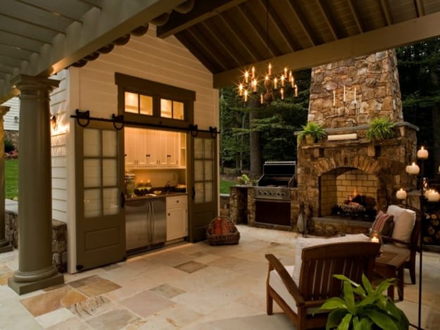 outdoor home spaces modern fireplaces