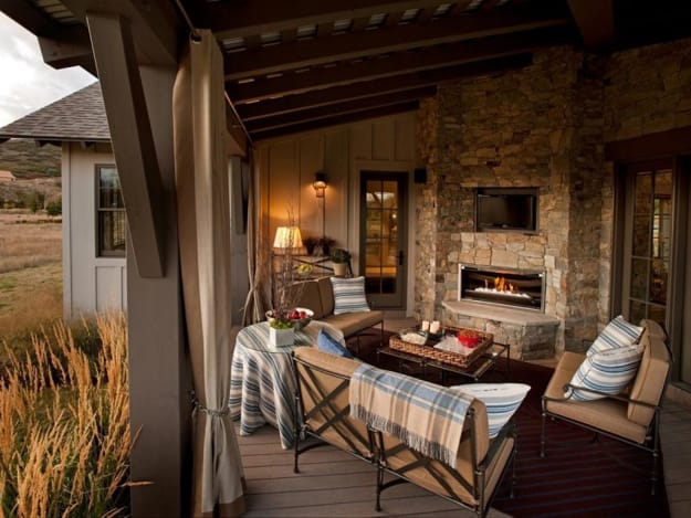 outdoor home spaces modern fireplaces