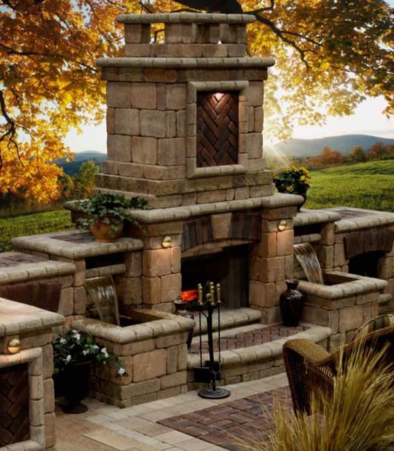 outdoor home spaces modern fireplaces