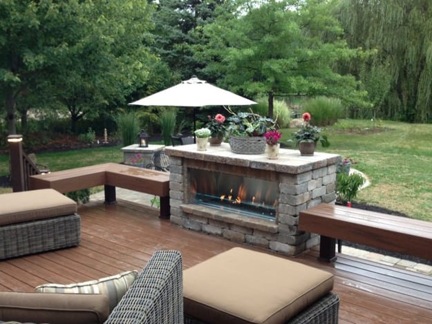 outdoor home spaces modern fireplaces