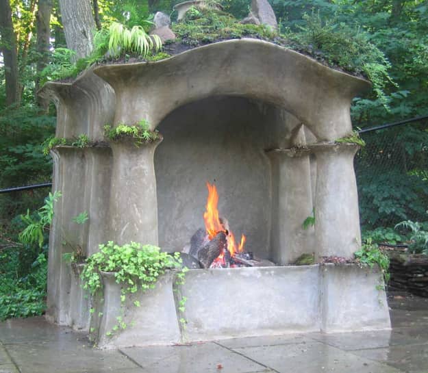 outdoor home spaces modern fireplaces
