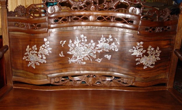 mother of pearl inlay wooden furniture
