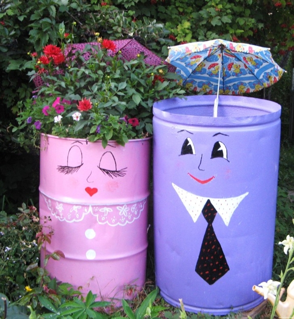 metal barrel painting ideas