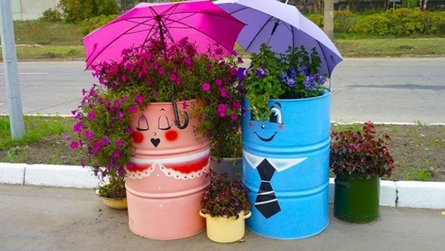 metal barrel painting ideas