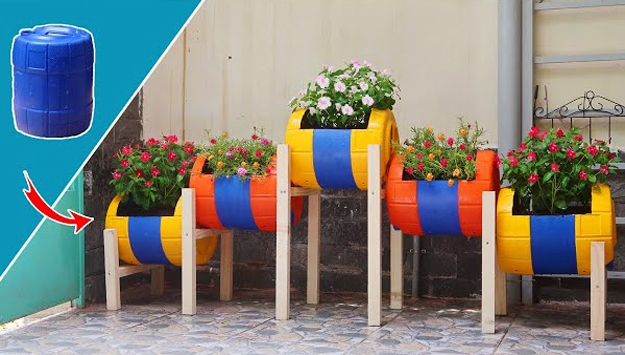 recycling plastic barrels
