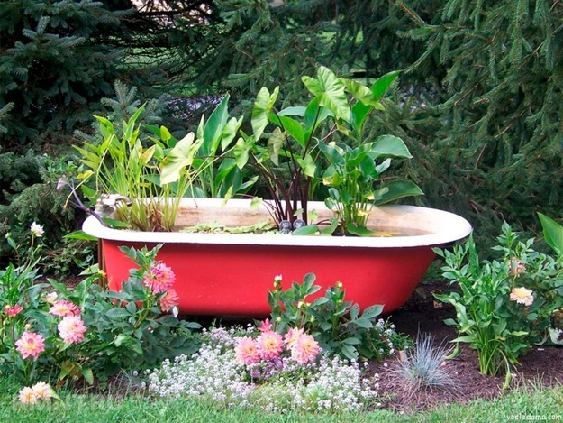 diy bathtub planters furniture garden features