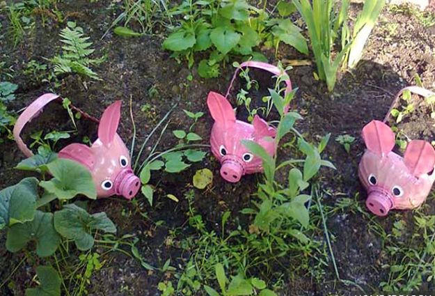 diy plastic garden decorations planters