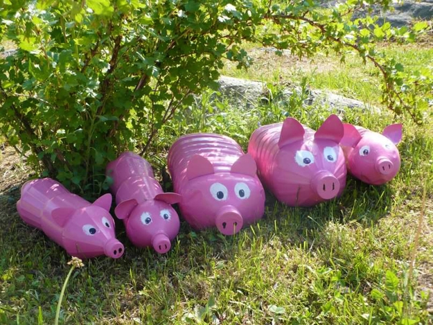 diy plastic garden decorations planters