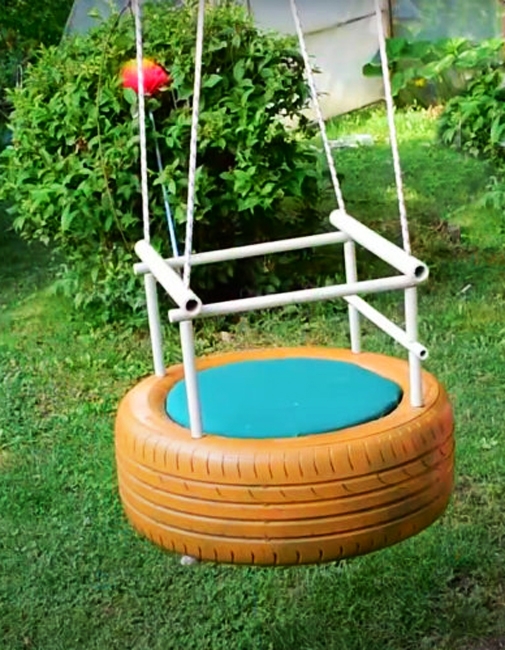 diy swing recycling plastic pipes