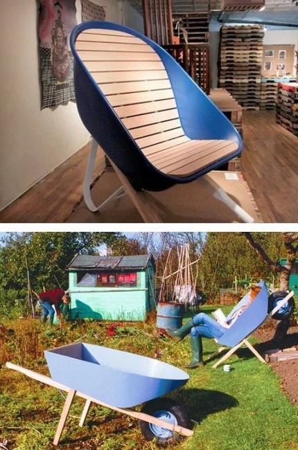 wheelbarrow garden decorations furniture