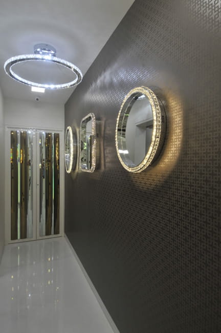 entryway ideas hallway design black wallpaper