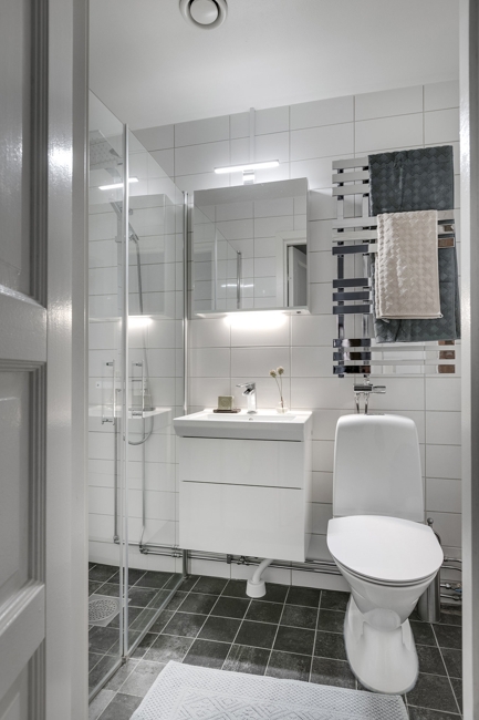 white small bathroom design