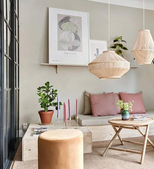 pink pastel living room design