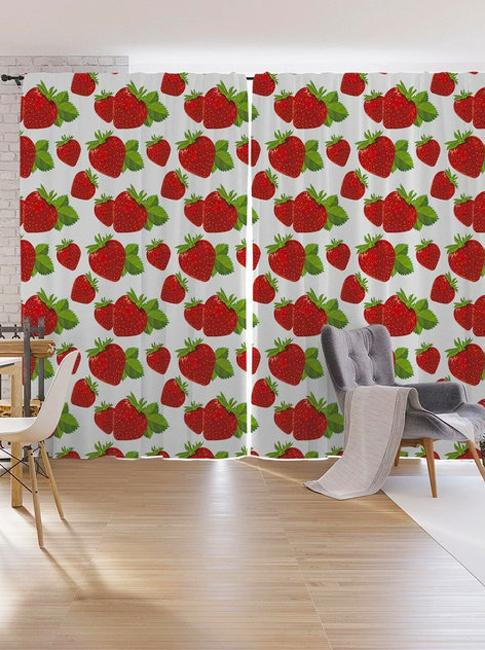 white red curtain ideas