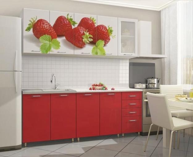 kitchen cabinets strawberry prints