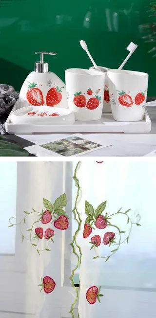 beautiful strawberry prints and embroidery designs
