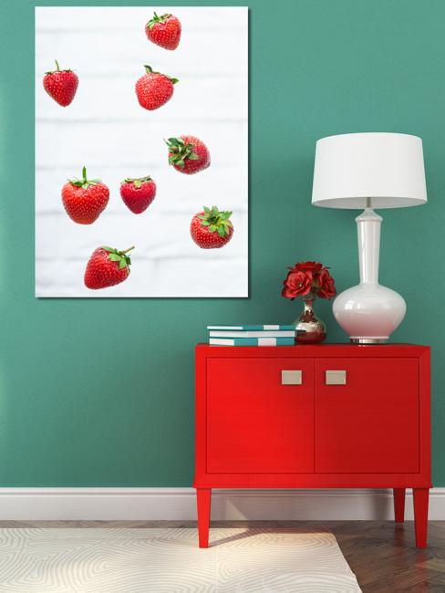 strawberry prints wall decorations