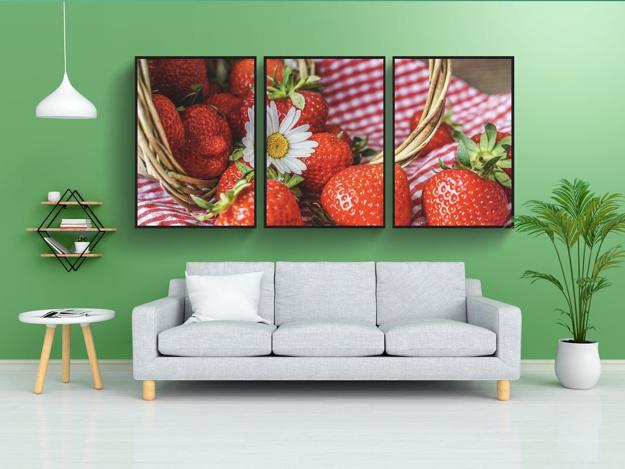 strawberry prints wall decorations