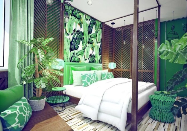 greenery leaf patterns green interior colors