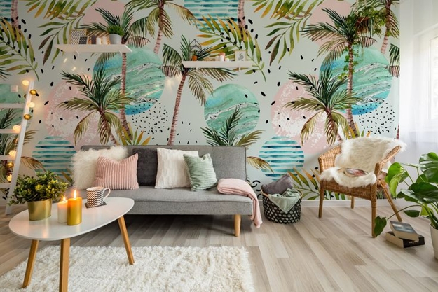 greenery leaf patterns green interior colors