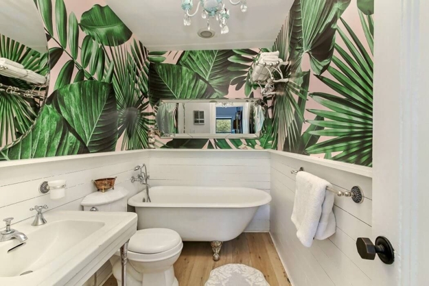 greenery leaf patterns green interior colors