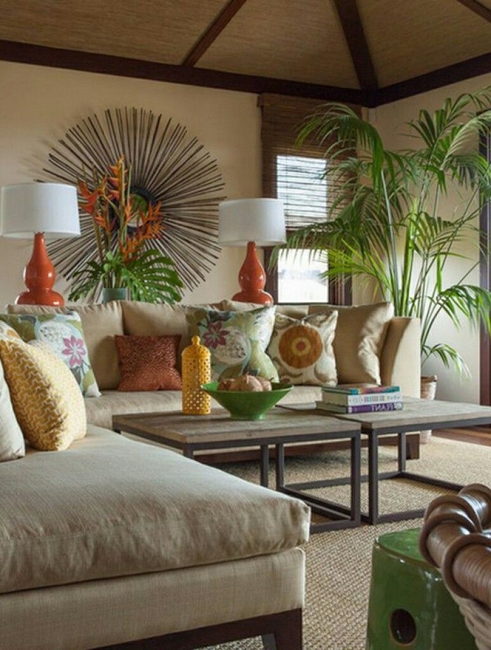 greenery leaf patterns green interior colors