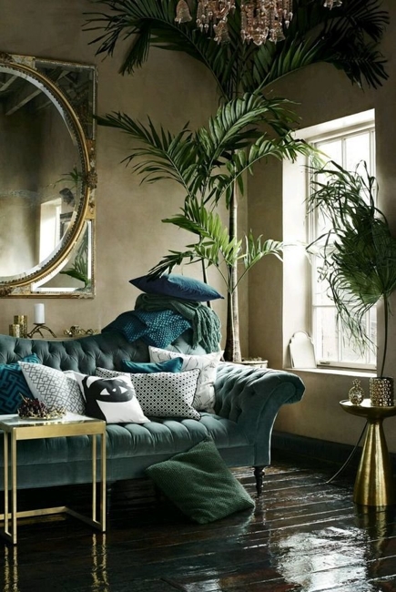 greenery leaf patterns green interior colors