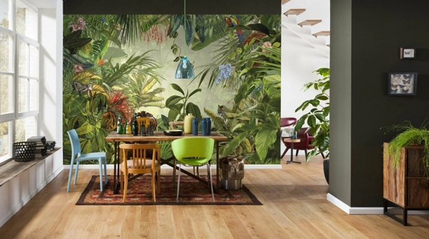 greenery leaf patterns green interior colors