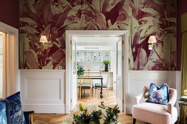 greenery leaf patterns green interior colors