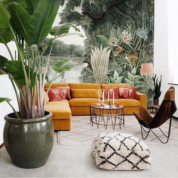 greenery leaf patterns green interior colors