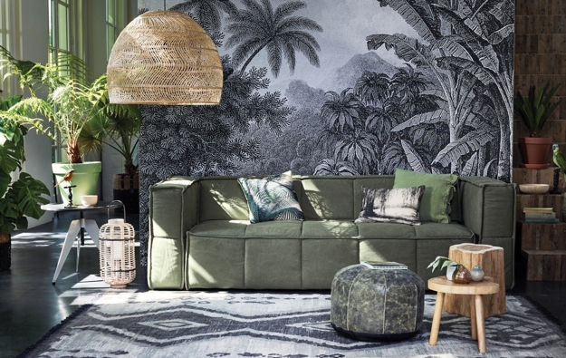 greenery leaf patterns green interior colors