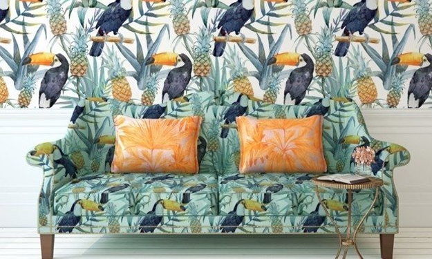greenery leaf patterns green interior colors